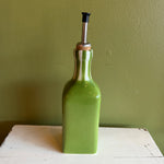 Ceramic Olive Oil Bottle by Tierra Cocida oil dispenser tierra cocida Striped Green