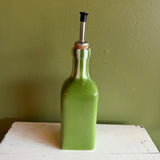 Ceramic Olive Oil Bottle by Tierra Cocida oil dispenser tierra cocida Striped Green