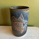 1970's Australian Ceramic Fish Vase by Edward Deemera Vase CANDID HOME