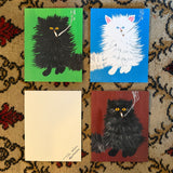 Fluffy Cat Smoking Print by Troy Kelly - 8" x 10"