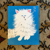 Fluffy Cat Smoking Print by Troy Kelly - 8" x 10"