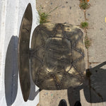 1980's Vintage Hammered Steel Bar Stools - A Pair bar stools beverly consign