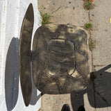 1980's Vintage Hammered Steel Bar Stools - A Pair bar stools beverly consign