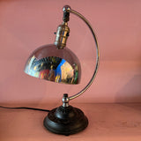 1960's Vintage Art Deco Chrome + Iron Desk Lamp