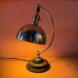 1960's Vintage Art Deco Chrome + Iron Desk Lamp