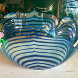 Vintage Art Glass Pull Feather Vase by Steve Correia