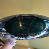 Vintage Art Glass Pull Feather Vase by Steve Correia