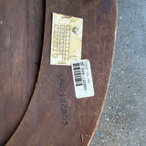 Antique Carved Hardwood Oval Mirror - 25" x 16"