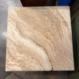 Handmade Turkish Travertine Side Table