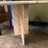 Handmade Turkish Travertine Side Table