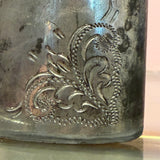 Vintage Engraved Pewter 8 oz. Flask by Hoffritz of England