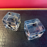 1970's Oversized Lucite Dice - A Pair