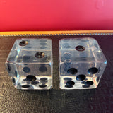 1970's Oversized Lucite Dice - A Pair
