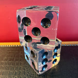 1970's Oversized Lucite Dice - A Pair