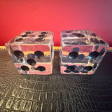 1970's Oversized Lucite Dice - A Pair