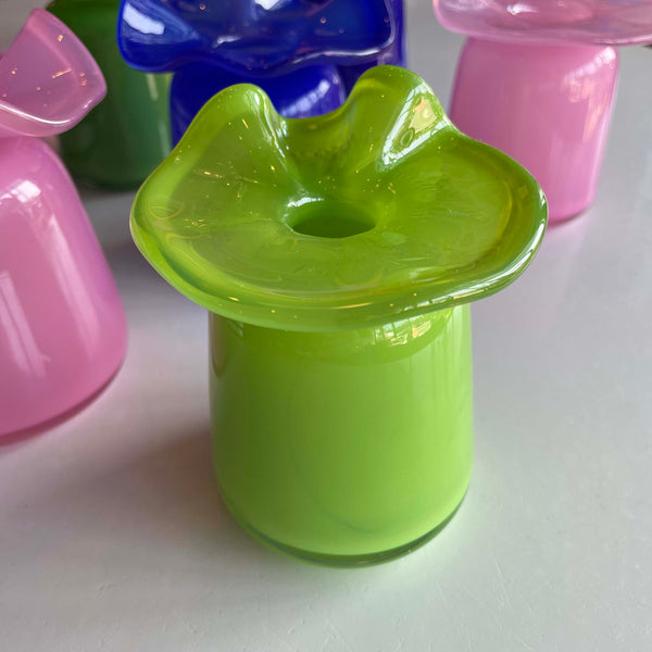 Ruffle Vases by Terra Glassworks Vases Terra Glassworks Mini Lime Green  