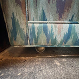 1960's Vintage Abstract Flame Stitch Fabric Sofas - 2 Available