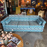 1960's Vintage Abstract Flame Stitch Fabric Sofas - 2 Available Sofa CANDID HOME