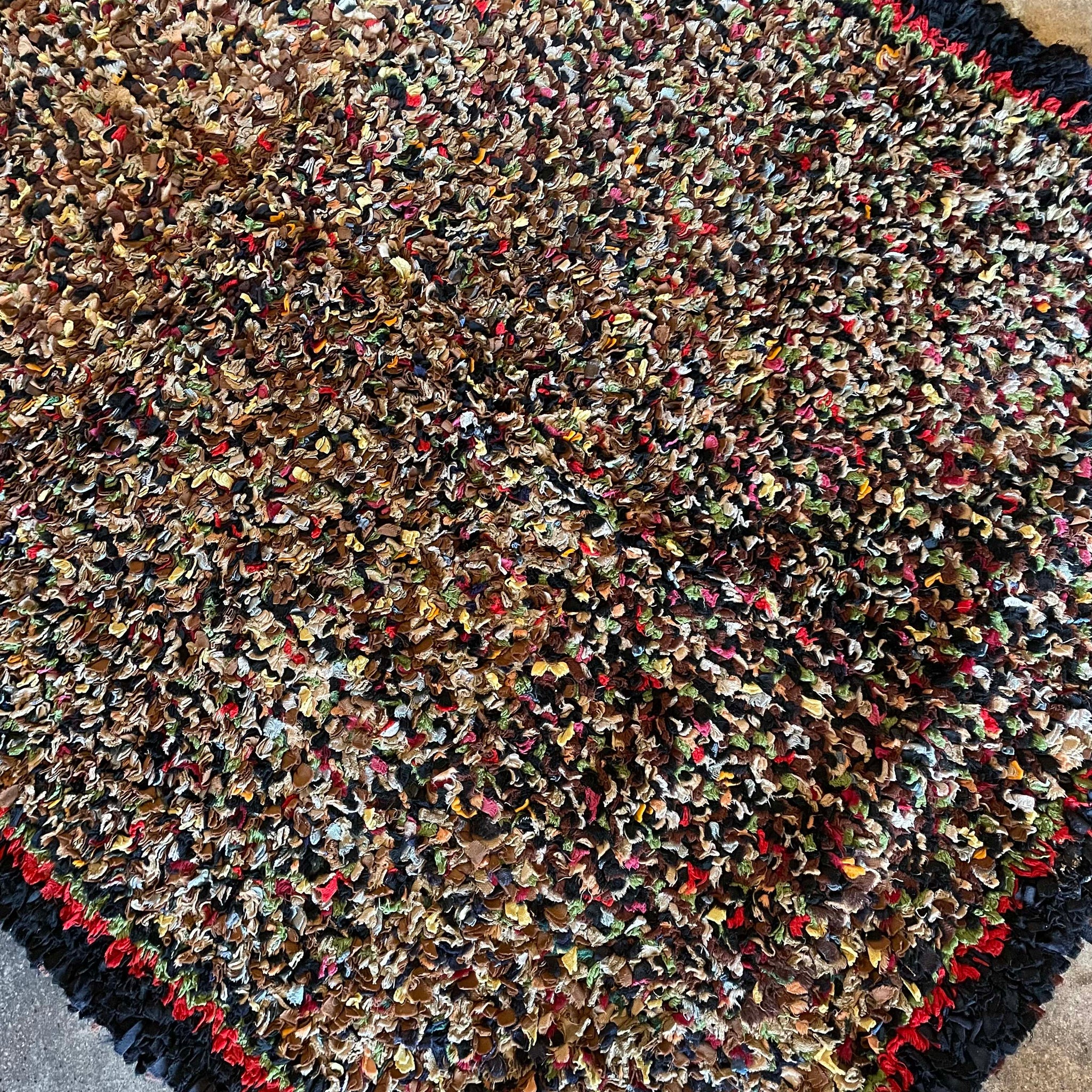 40” x 64” 1940s American Shag Rag Rug Rugs CANDID HOME   