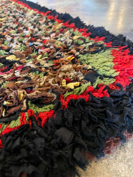 40” x 64” 1940s American Shag Rag Rug Rugs CANDID HOME   