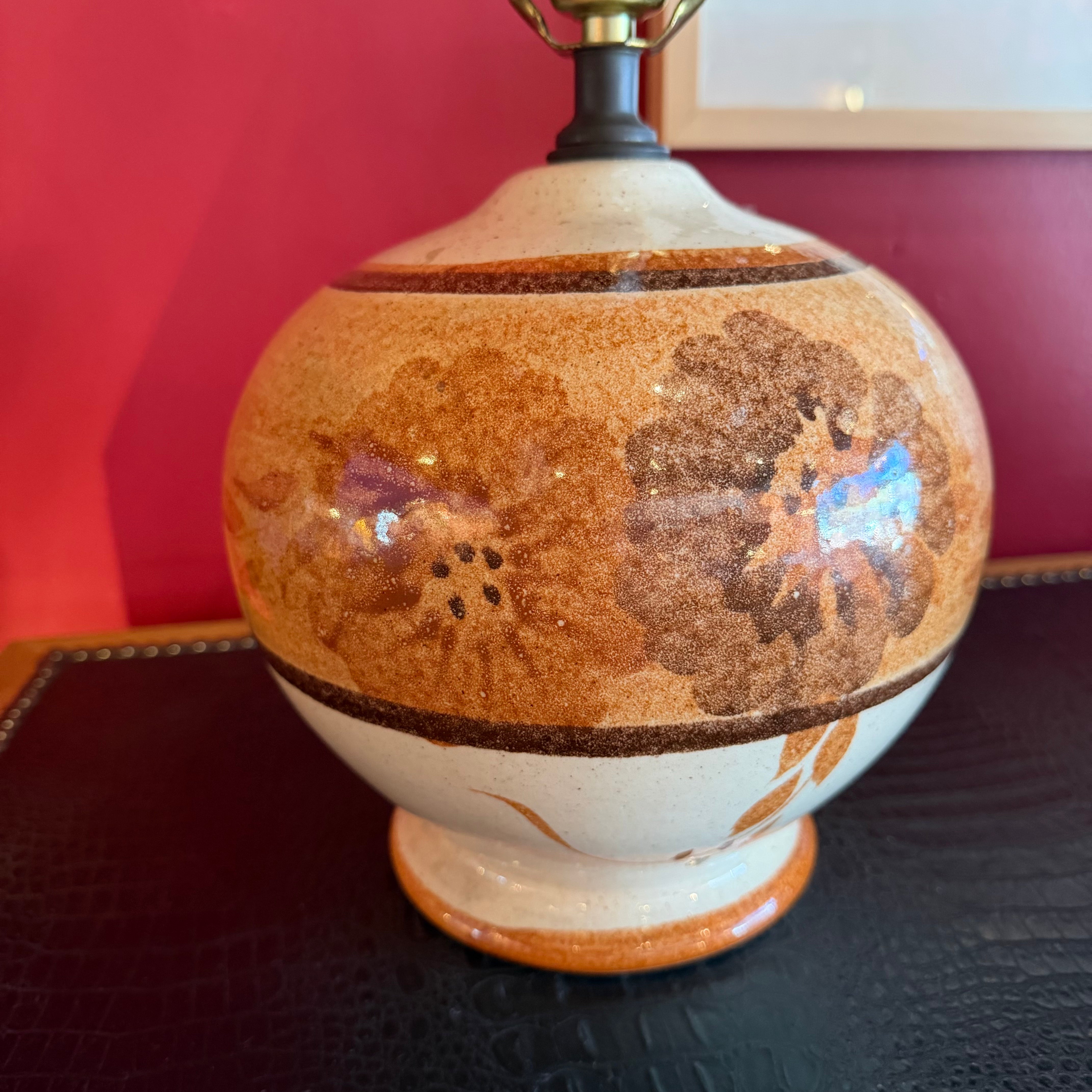 1970's Hand-painted Vintage Ceramic Lamp Lamps Candid Home