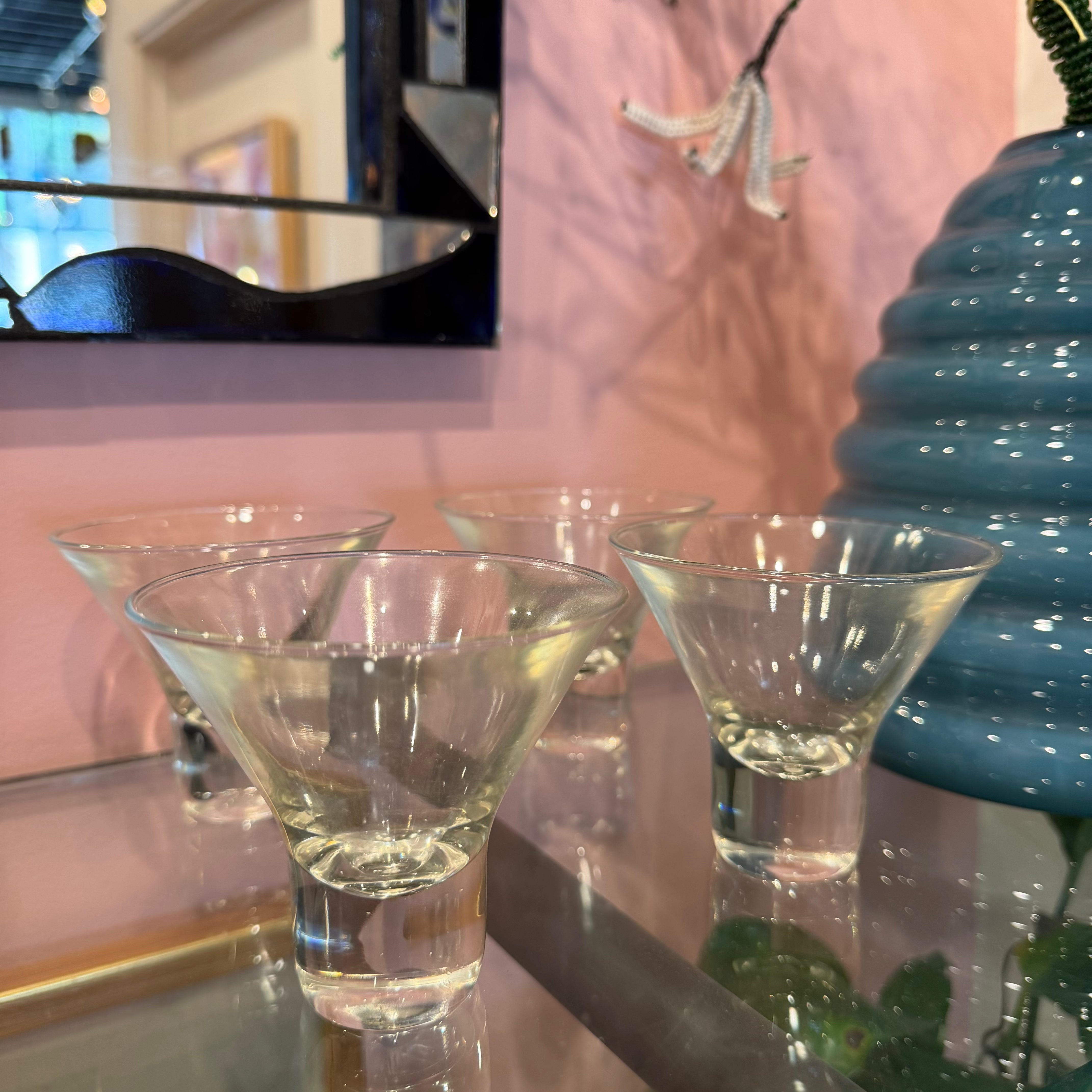 1960's Stemless Martini Glasses - 4 Available // Price Per Glass cocktail glasses CANDID HOME