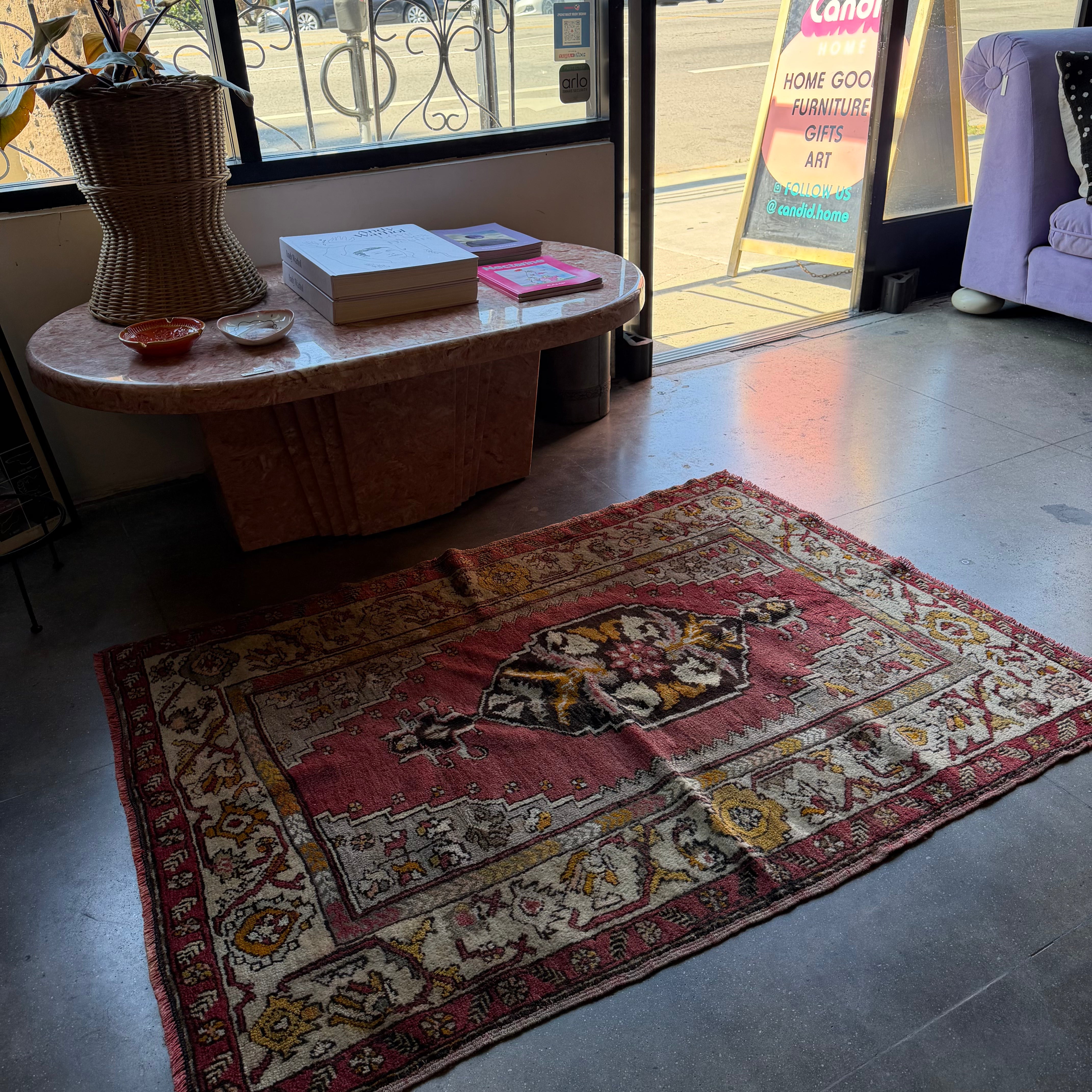 Vintage Turkish Tribal Rug - 3'5" x 4'7" Rugs CANDID HOME