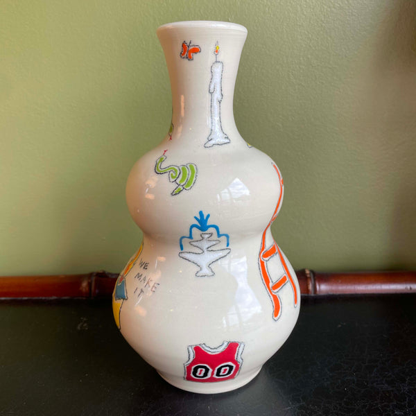 “We Don’t Pay for Heat” Vase by Steve Stringer