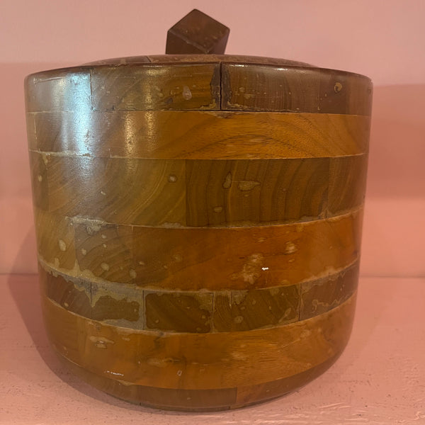 Vintage Wood Paneled Ice Bucket Kitchen + Bar CANDID HOME   