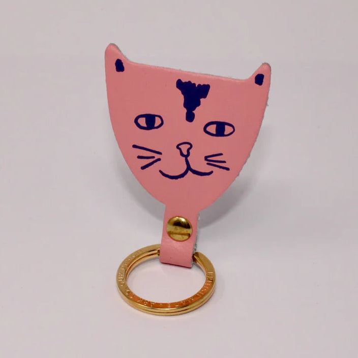 Cat Keychain by Ark Colour Design Keychains ark colour Pale Pink