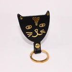 Cat Keychain by Ark Colour Design Keychains ark colour Black