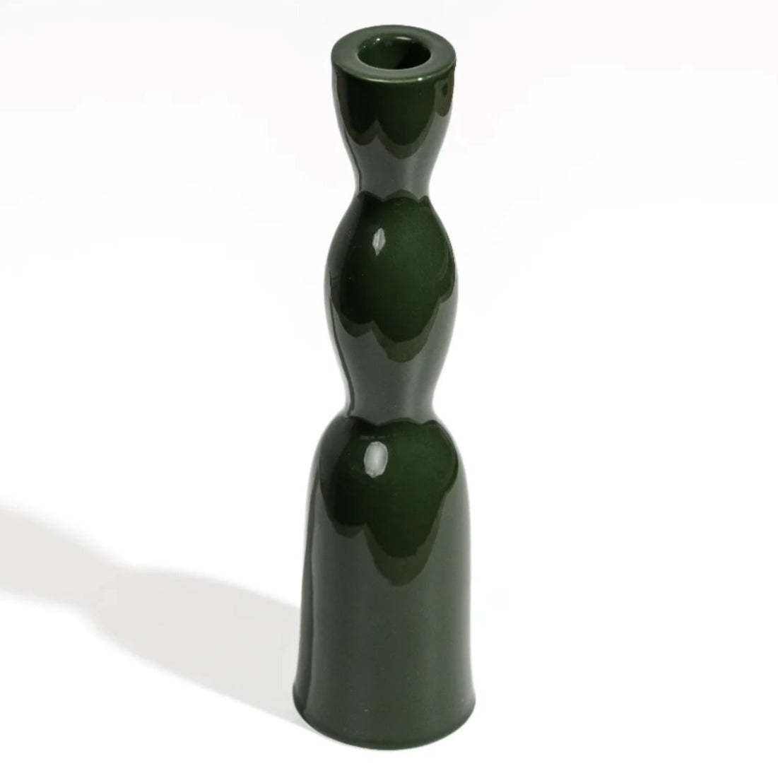 Wave Candle Holder by Yod and Co. Home yod and co Tall Wave - Dark Green  