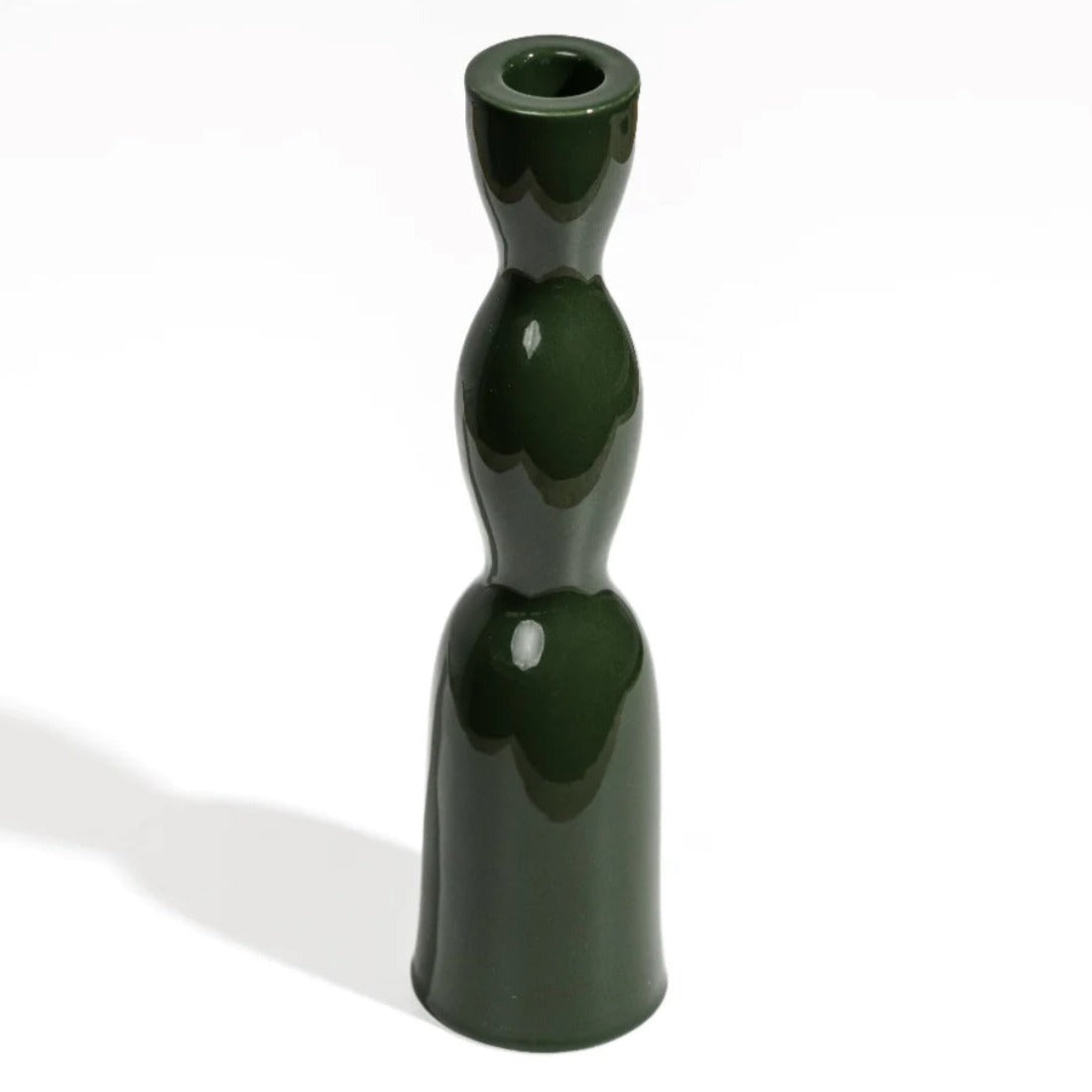 Wave Candle Holder by Yod and Co. Home CANDID HOME Dark Green Tall Wave  