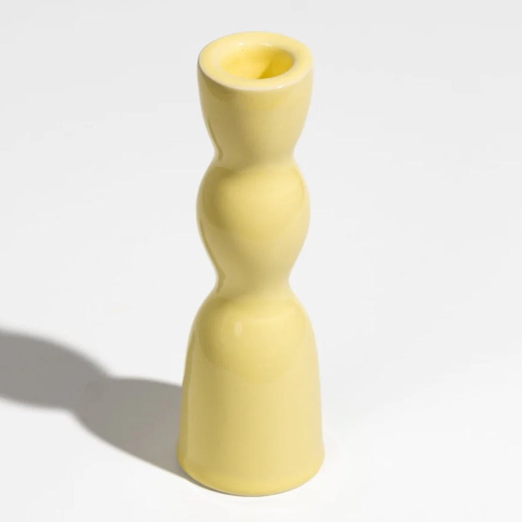 Wave Candle Holder by Yod and Co. Home yod and co Low Wave - Yellow  