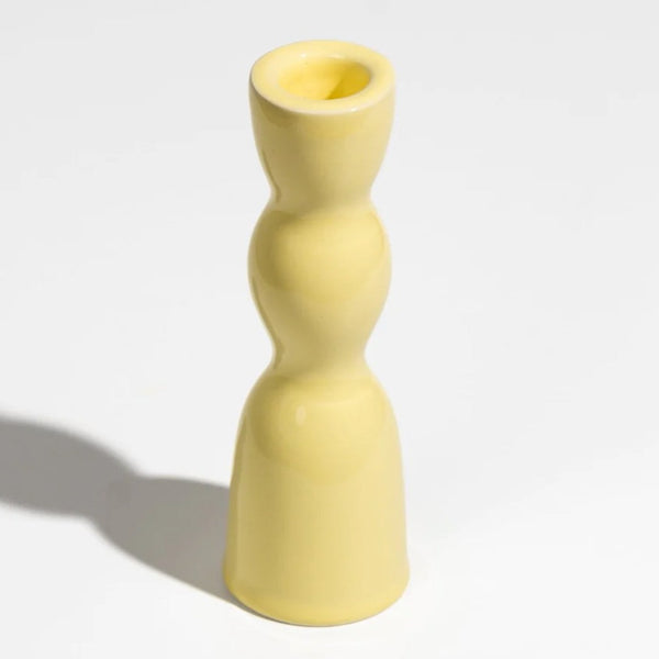 Wave Candle Holder by Yod and Co. Home CANDID HOME Yellow Low Wave  