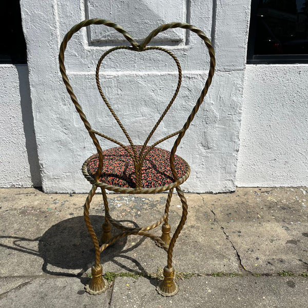 Vintage Gilded Iron Twist Vanity Chair Chairs CANDID HOME   