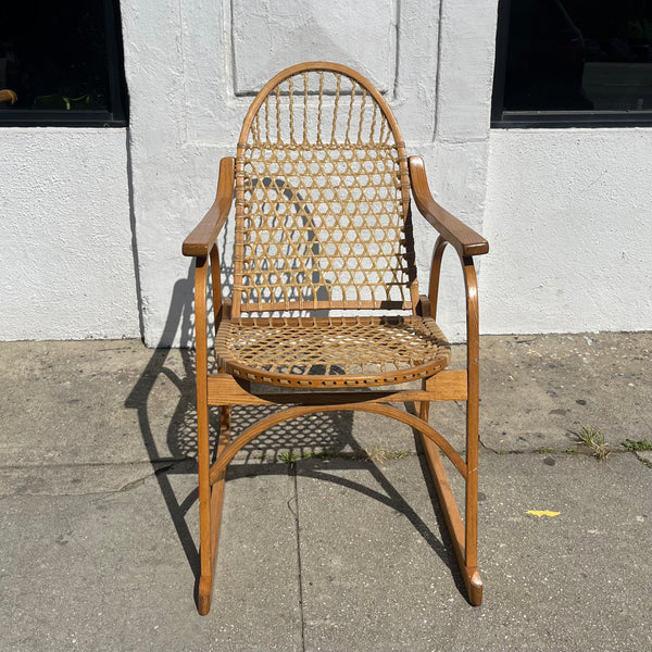 1960's Vermont Tubbs Oak and Rawhide Chair Chairs CANDID HOME   