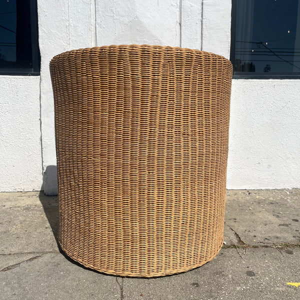 Vintage Wicker Barrel Chair Chairs CANDID HOME   