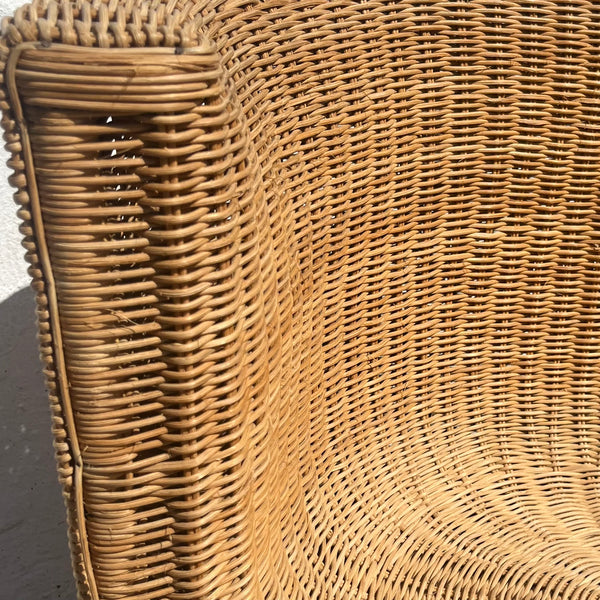 Vintage Wicker Barrel Chair Chairs CANDID HOME   