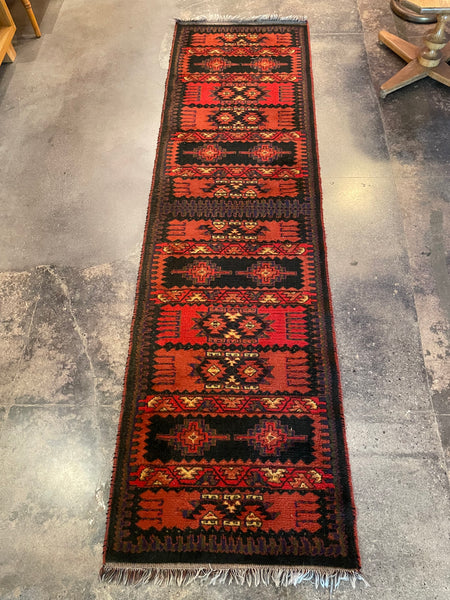 Vintage Southwestern Wool Runner - 26" x 92" Rugs CANDID HOME