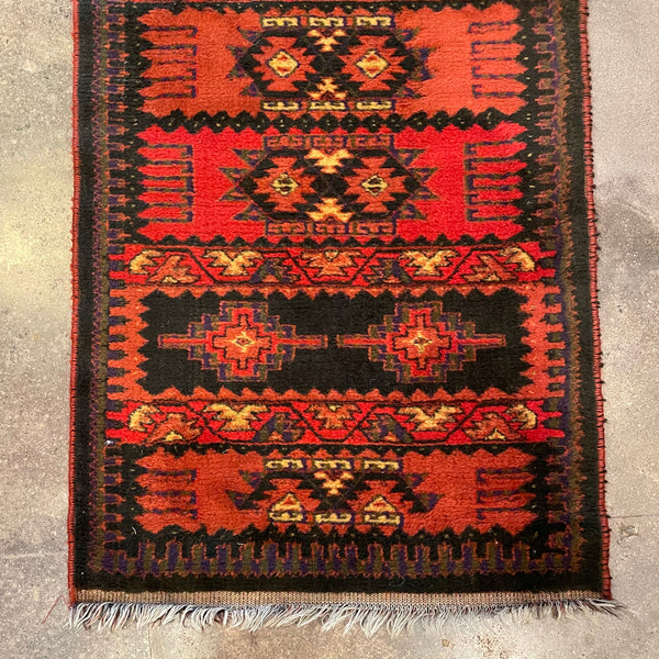 Vintage Southwestern Wool Runner - 26" x 92" Rugs CANDID HOME