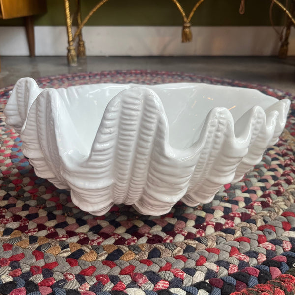 Vintage Large Ceramic Conch Bowl styling object CANDID HOME   