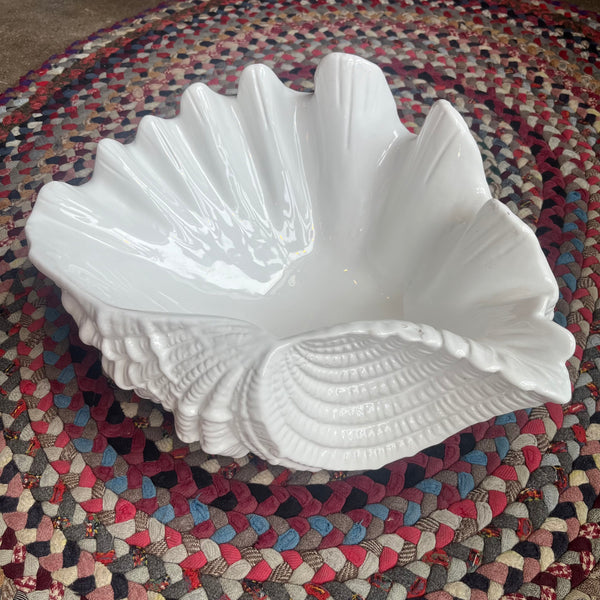 Vintage Large Ceramic Conch Bowl styling object CANDID HOME   