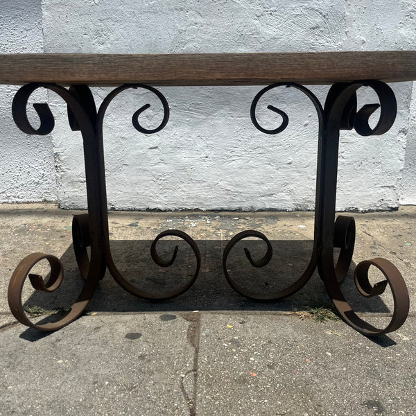 Vintage Tile and Iron Side Table Side Table CANDID HOME   