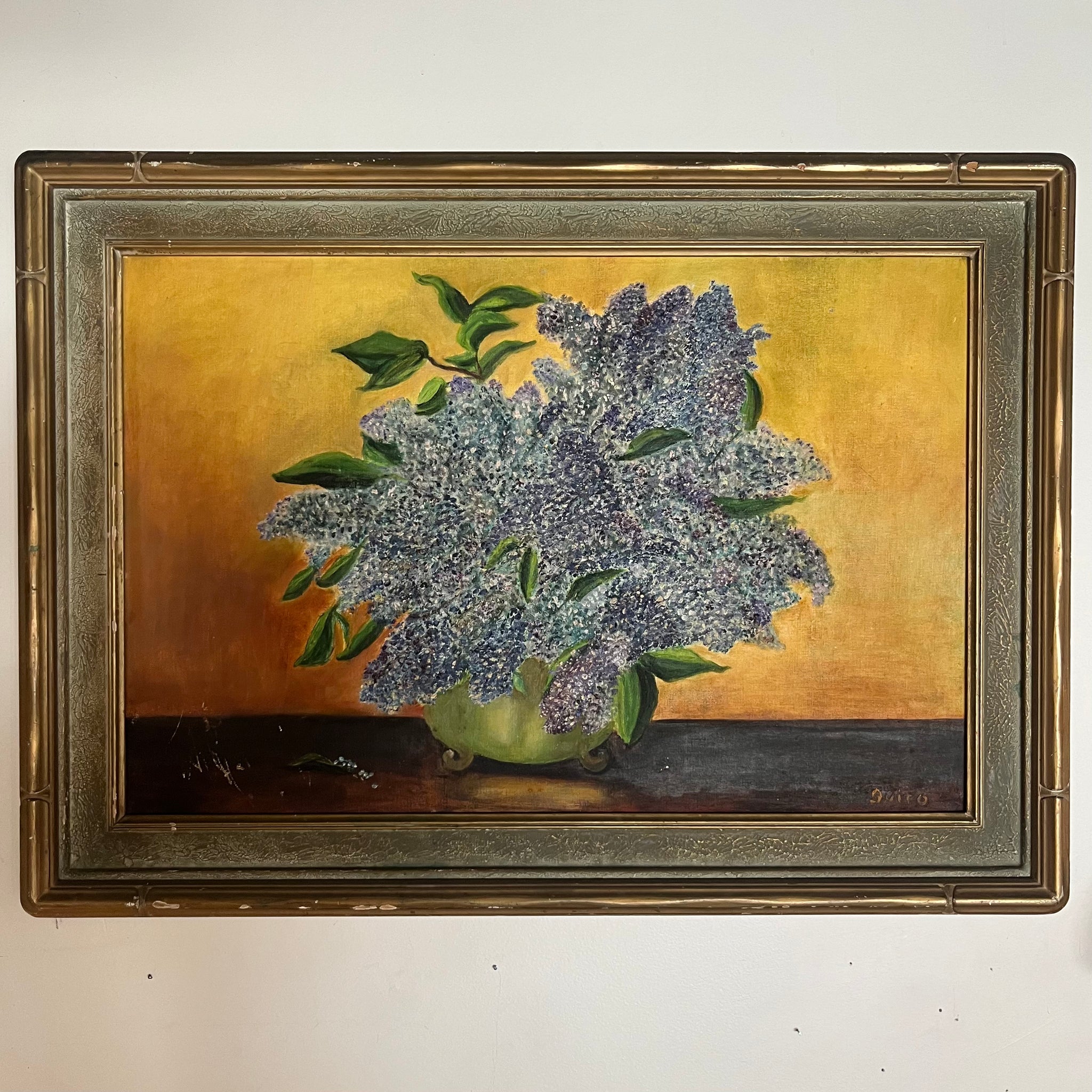 Antique Lilac Floral Still Life - 27" x 36" Artwork CANDID HOME   