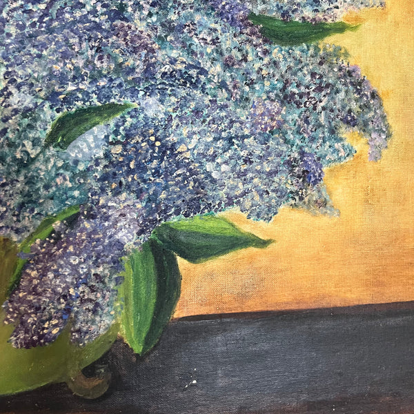 Antique Lilac Floral Still Life - 27" x 36" Artwork CANDID HOME   