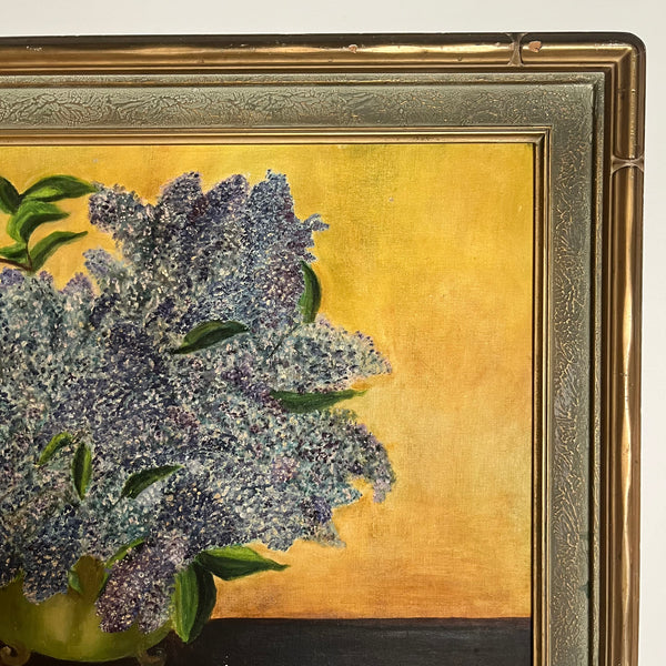 Antique Lilac Floral Still Life - 27" x 36" Artwork CANDID HOME   