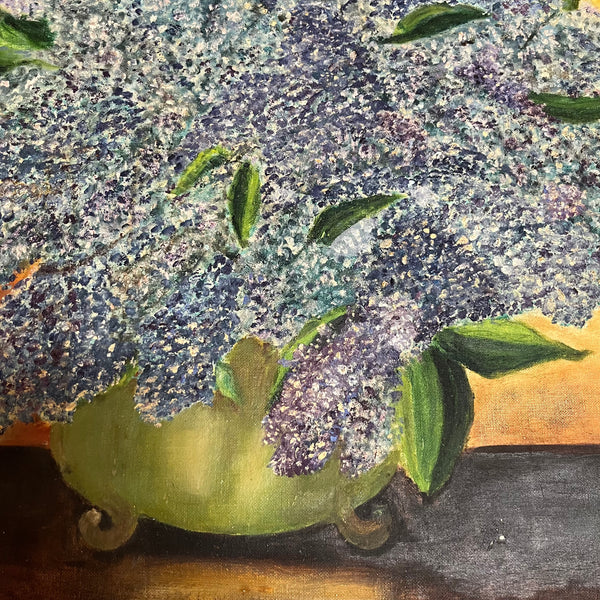 Antique Lilac Floral Still Life - 27" x 36" Artwork CANDID HOME   