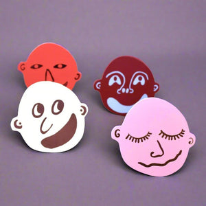 I'm all Ears Leather Coasters by Ark Colour Design — Set of 4 kitchen > Coasters > best housewarming gifts > good > housewarming gifts > house warming > housewarming gift ideas > housewarming gifts for couples > new home gift ideas > new home gifts > sustainable gifts Ark Colour Design Reds  