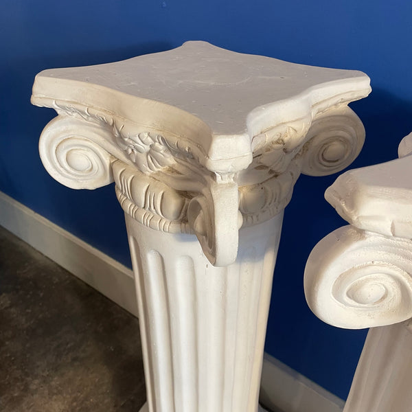 Vintage Grecian Plaster Pedestals - 2 Available Pedestal CANDID HOME